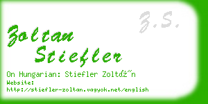 zoltan stiefler business card